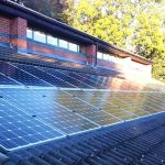 The finished job. Solar Panels integrated into the tiled roof.