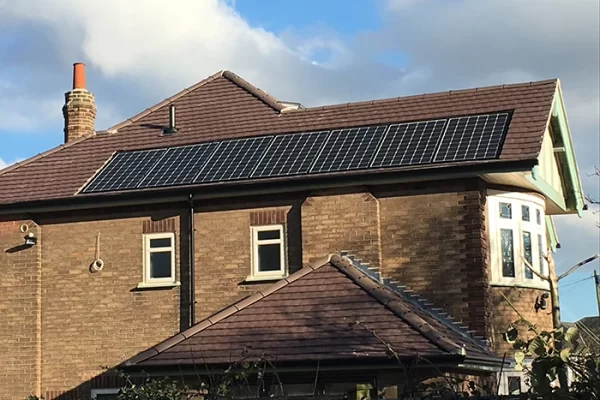 Solar panels integrated into roof in Narborough